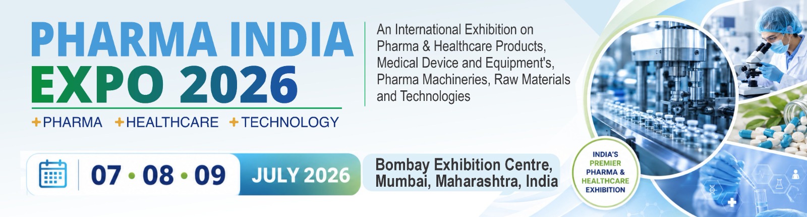Pharma India Expo 2026 Banner